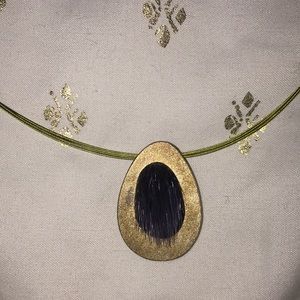 Teardrop fur pendant necklace